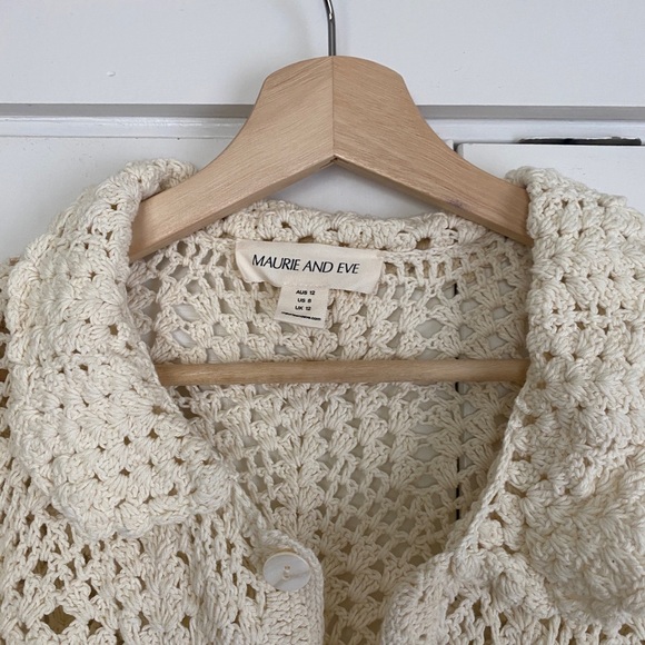 NWOT Maurie and Eve crochet top 8 - Picture 4 of 6